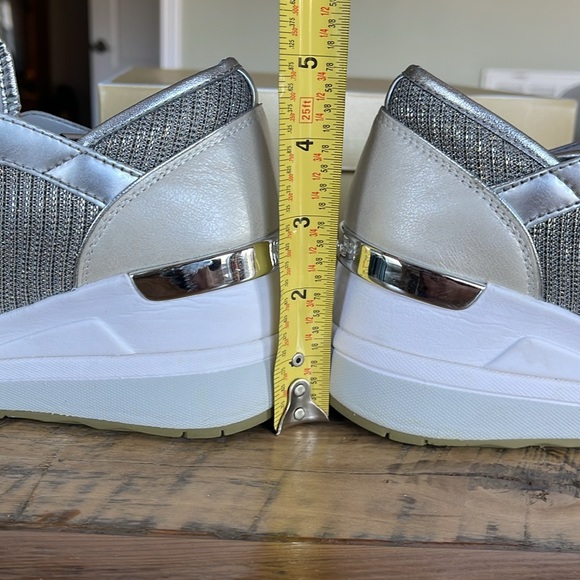 Michael Kors LIV Trainer size 7 - Khaki Glitter chain mesh - Picture 9 of 11